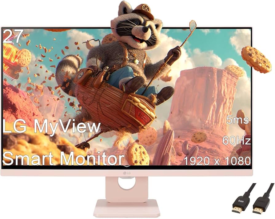 27インチ 4K LG MyView Smart Monitor Amazon.com: LG 27 MyView Smart Monitor, FHD IPS, WebOS 23, Built